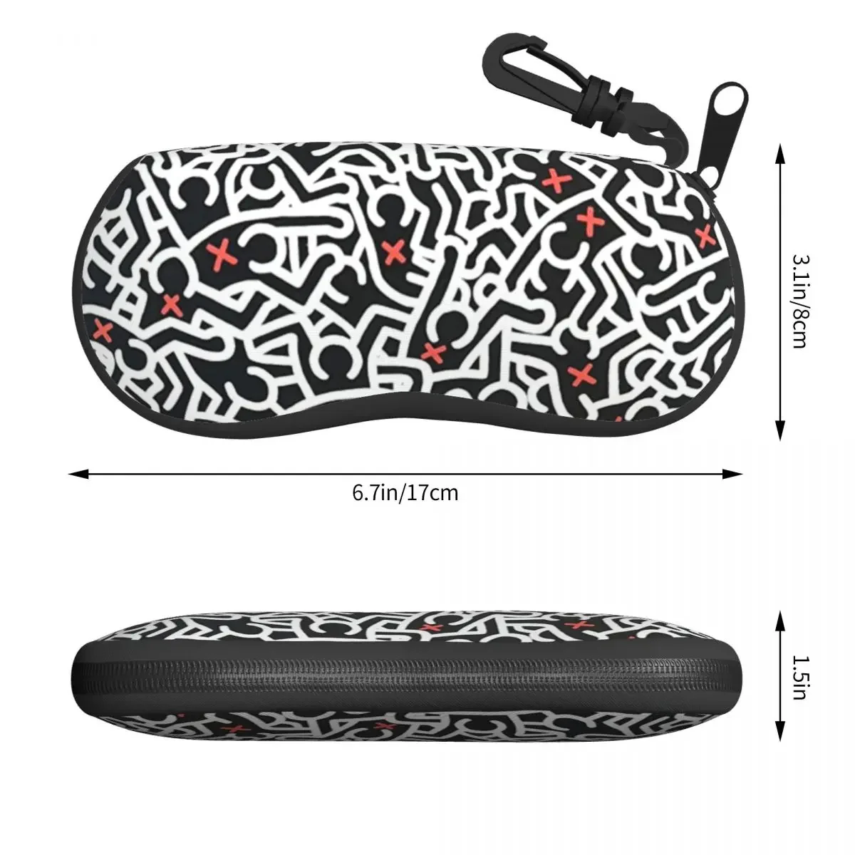 Custom Germanposters Haring Glasses Case Fashion Geometric Abstract Graffiti Shell Eyeglasses  Sunglasses Box