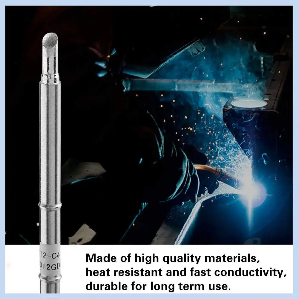 

AS63-10Pcs Soldering Iron Tips Welding Tool T12 Series Soldering Iron Tips Welding Tool For FX-951 Rework Station