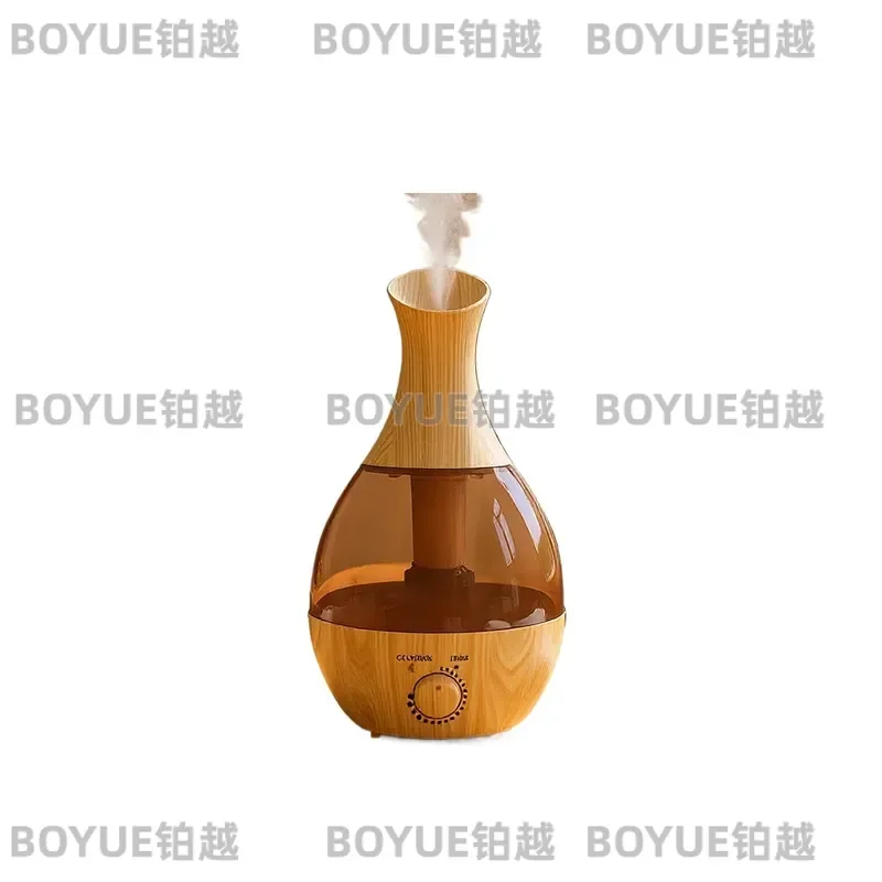 Wood Grain Ultrasonic Air Humidifier Large Mist Lotus Leaf Design Aromatherapy Diffuser Quiet Home Office Decor Gift