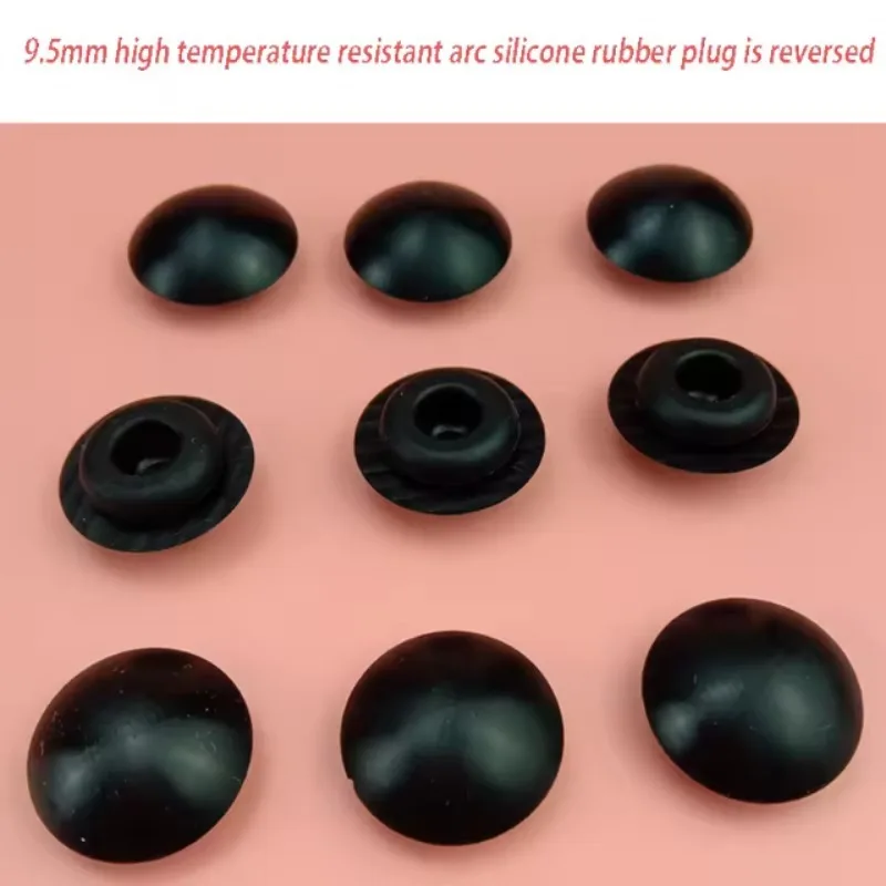 9.5 ملم أبيض وأسود مقاومة درجات الحرارة العالية سيليكون المطاط سدادة الختم؛ المكونات المطاطية المقلوبة؛ غطاء قوس المكونات المطاطية الناعمة. #2