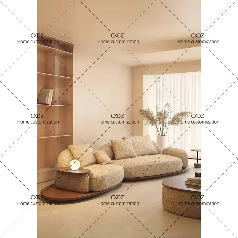 XX Home Living Room Coffee  Creative Three Person Log Style Furniture Modern Simple Sofa Morocco