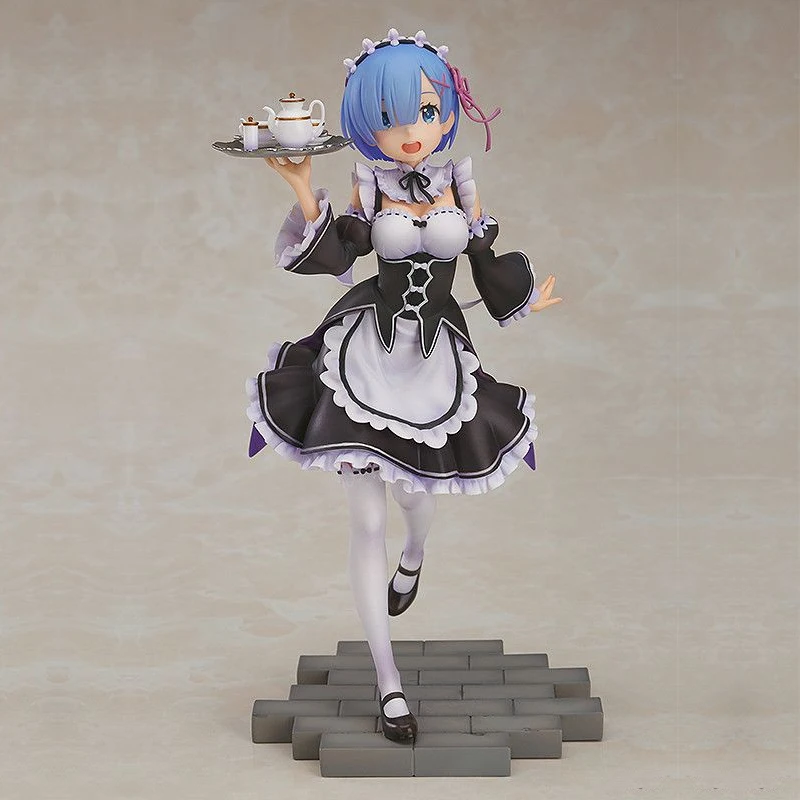 Echte BANDAI Rem Figuur 1/7 Verjaardagstaart Ver. Een andere wereld vanaf het niets Life Rem Case Model Ornament Geschenken Speelgoed Model Anime