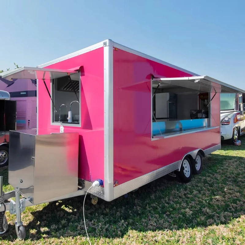 

Commercial Bespoke Food Truck Cart Mobile Dining Trailer Street Snack Van Vending Catering Equipment