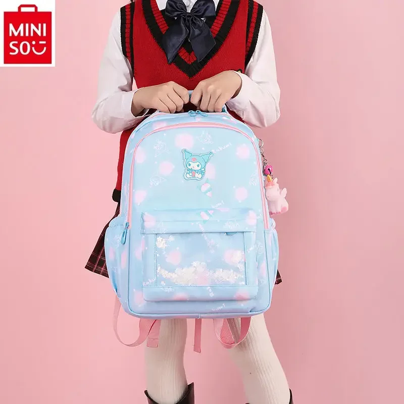 2025 Fashion Cartoon Kuromi Reducing Burden and Protecting Spine Backpack for Students, Large Capacity Storage Backpack