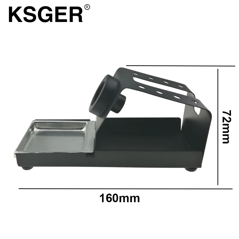 KSGER Metal Aluminum Alloy T12 STC STM32 OLED Soldering Station Stand Holder With A Clean Sponge