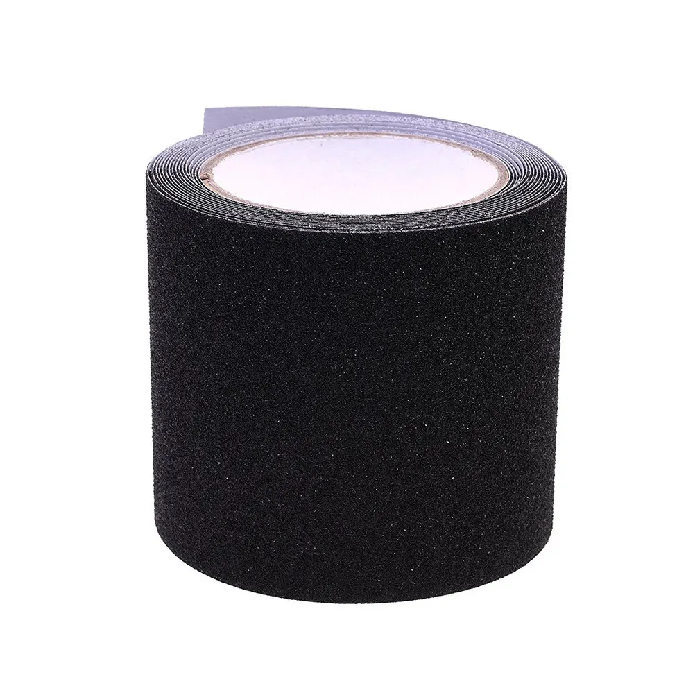 5M Black Dull Finish PVC Anti Slip Tape Non Skid Safety Tape for Wood Tile Stone Laminate Mats Carpet No Sticky Residue Easy