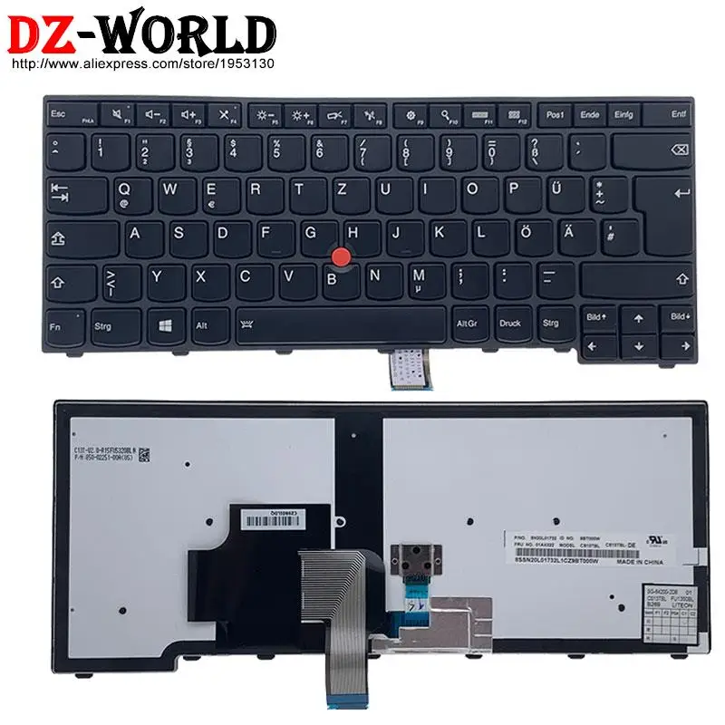 DE German Backlit Keyboard for Lenovo Thinkpad T440 T440S T450 T450S T460 L440 L450 L460 L470 E431 E440 Laptop 04Y0874 01AX322