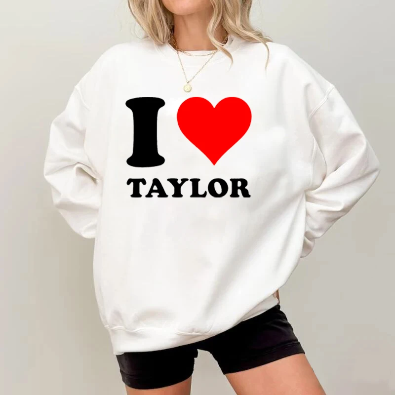 

Autumn and Winter I Love Taylor Sweatshirt Tour Concert Crew Neck Sweatshirt Gift for Fans O Neck Sweatshirt Men and Women Album