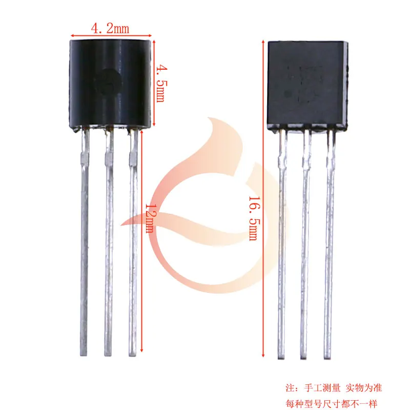 Kit transistor de caixa, 10 valores, 20 peças