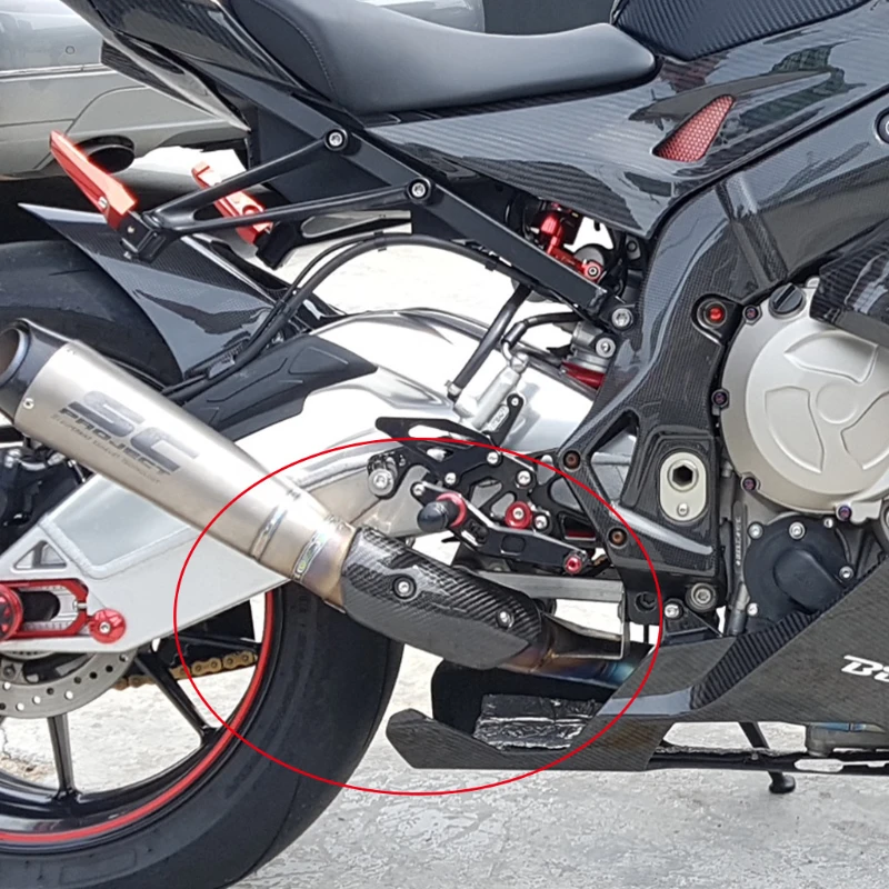 Se utiliza para modificar el tubo de escape delantero de la motocicleta Yamaha Kawasaki Honda, accesorio para modificar el tubo de escape de fibra de carbono