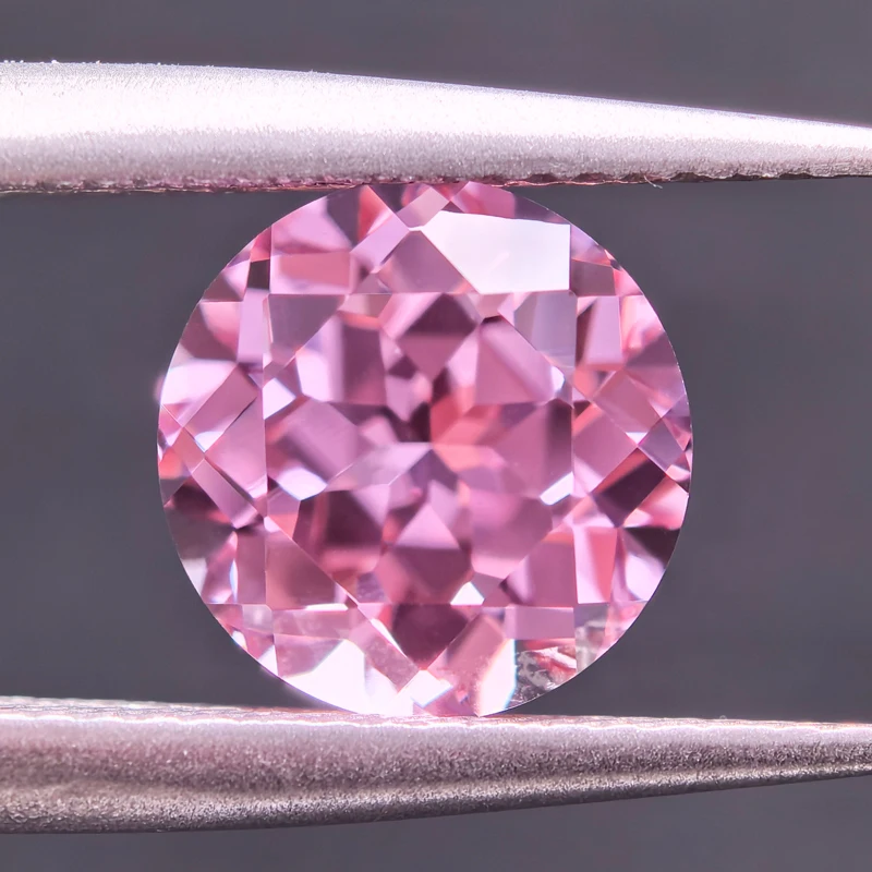 Top Lab Grown Sapphire Circular Sunrise Pink VVS1 Perfect Charms Beads Diy Jewelry Making Materials Selectable AGL Certificate