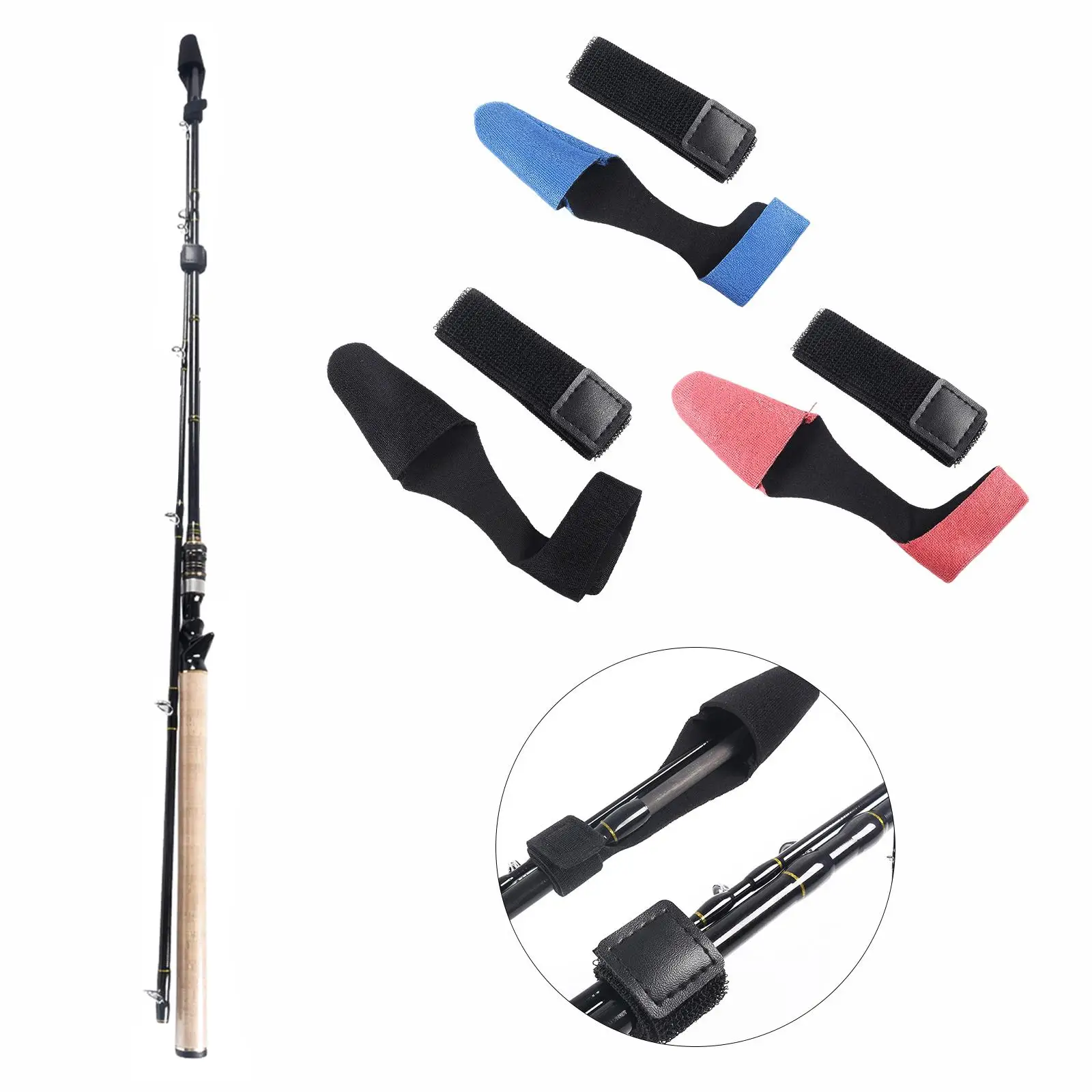 -Set Fishing Rod Tip Cover And Band, Protective Cover, Glove