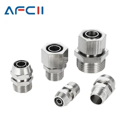 KPC Pneumatic Fitting Nickel plated copper Thread NPT 1/8 1/4 3/8 1/2  4mm 6mm 8mm Quick Connector Hose Fittings Tube Connectors