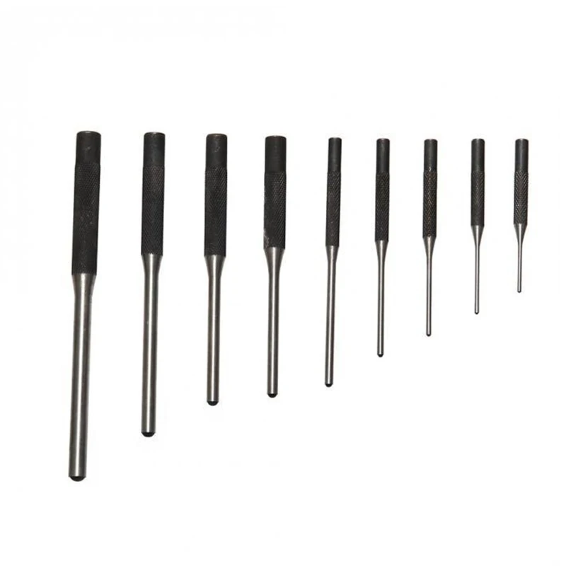 9-Piece Roll Pin Punch Set Roll Pin Punch Tool Kit Gunsmithing Removing Repair Tool Standard Steel for Automotive Watch