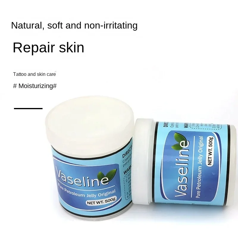 Tattoo Vaseline White Bottle Softens Keratin Skin Lubrication and Auxiliary Coloring Tattoo Embroidery Repair Dry Crack 500g