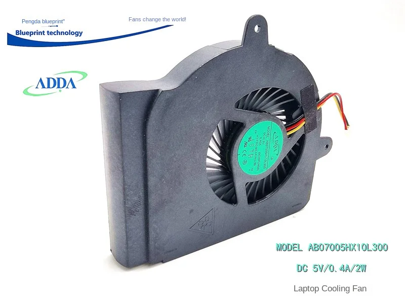 

Adda Ab07005hx10l300 5v0.4a Max Airflow Rate Turbine Blower 9cm Laptop Cooling Fan