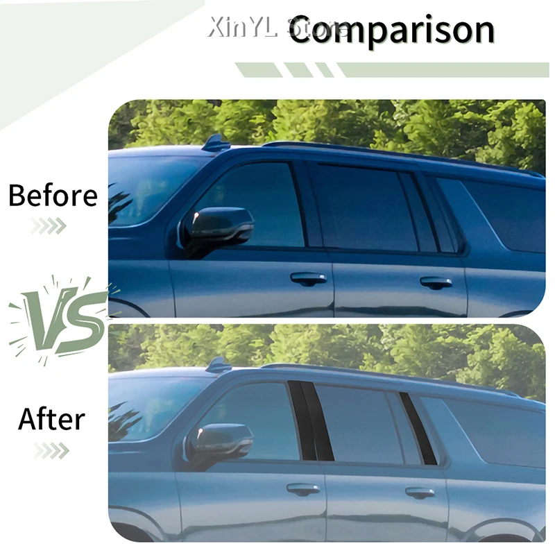 Car B-Pillar Trim Cover For Chevy Suburban For Tahoe For GMC Yukon For Cadillac Escalade 2015-2019 2020 2021 Up Accessories