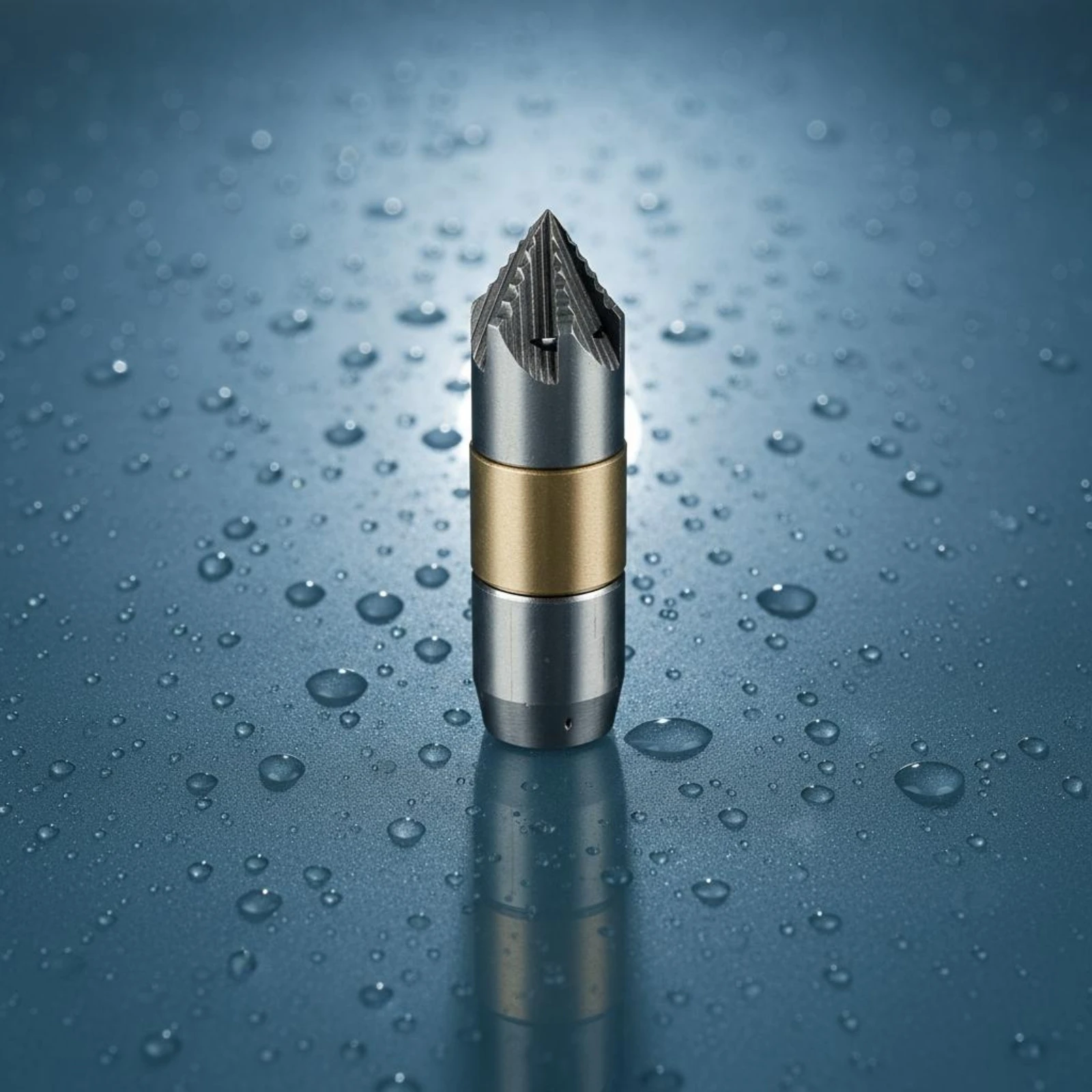 High-Pressure Mini Nozzle Serrated Tip Rotating Cleaning Nozzle Industrial Hardware Metal Finish Corrosion Resistant