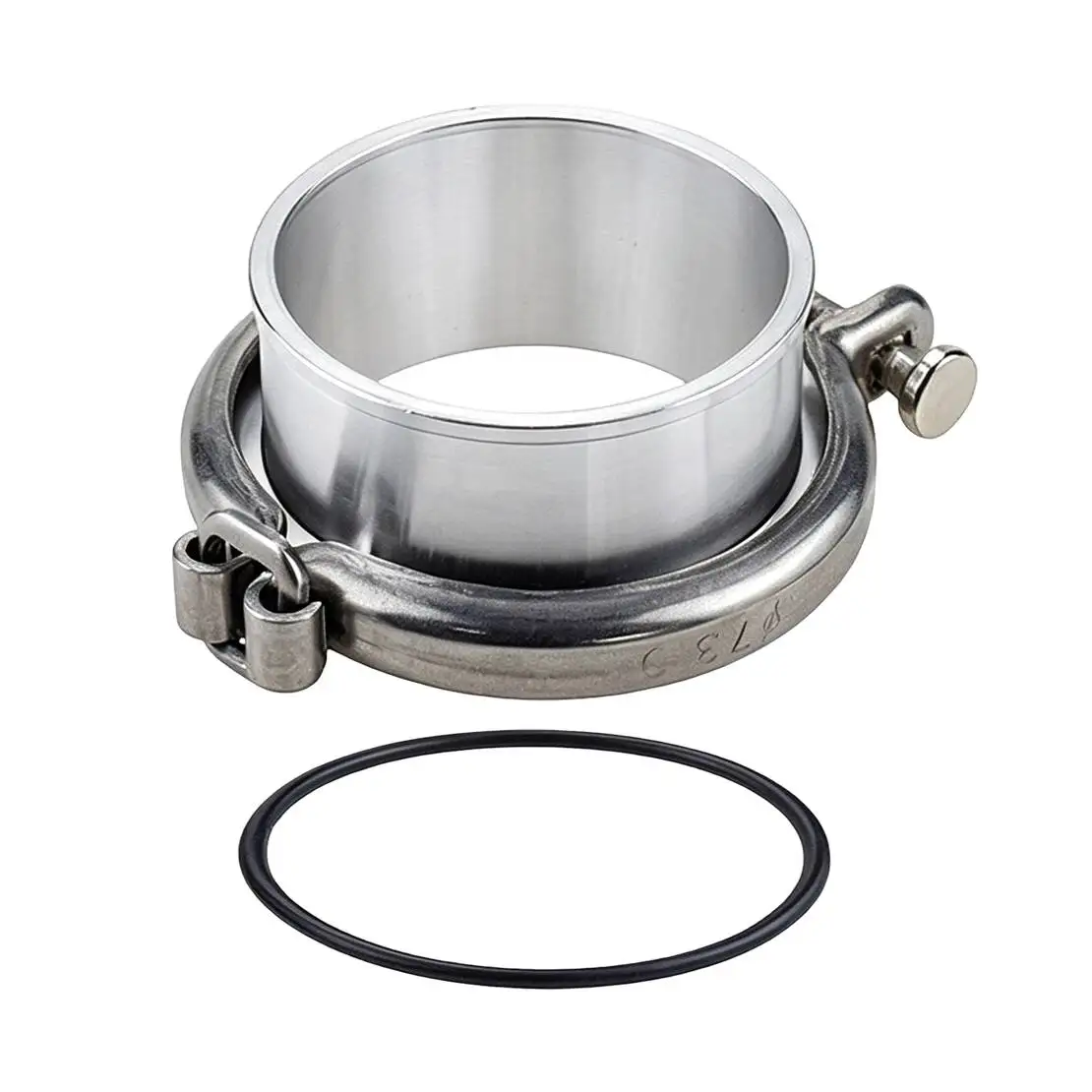 2 Sets Turbo Compressor V-band Flange Clamp O-Ring Gasket Kit Fit For Holset HX35 HX35W HX40W Dodge Cummins 5.9L