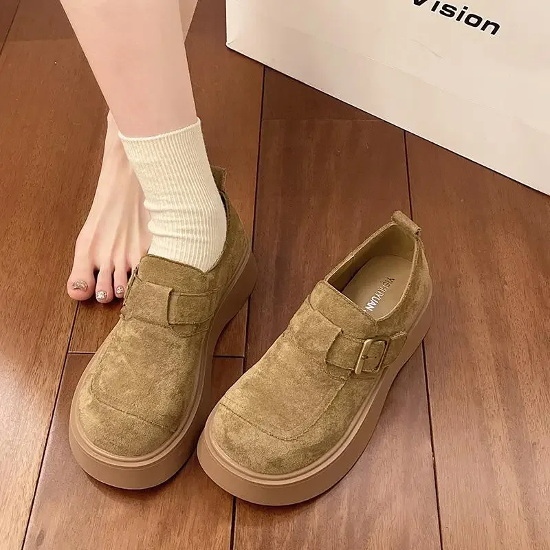 أحذية نسائية شباشب منصة لينة 2025 الراحة الخريف جولة تو أحذية الرجعية النساء النعال الإناث منصة لينة 2025 ريترو Au #2
