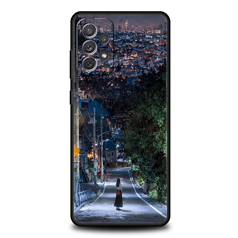 Samsung A15 A13 A35 A55 A51 A71 A41 A31 A21S A03S A05 A17 A23 A25 A33 A53 A73 5G A07 4G用ケース、風景柄、日本シリーズ