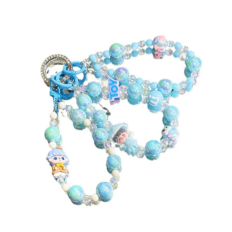 Anti Loss Mobile Phone Strap Wrist Chain Letteer Beaded Pendant Keychain Bag Hangings Decoration