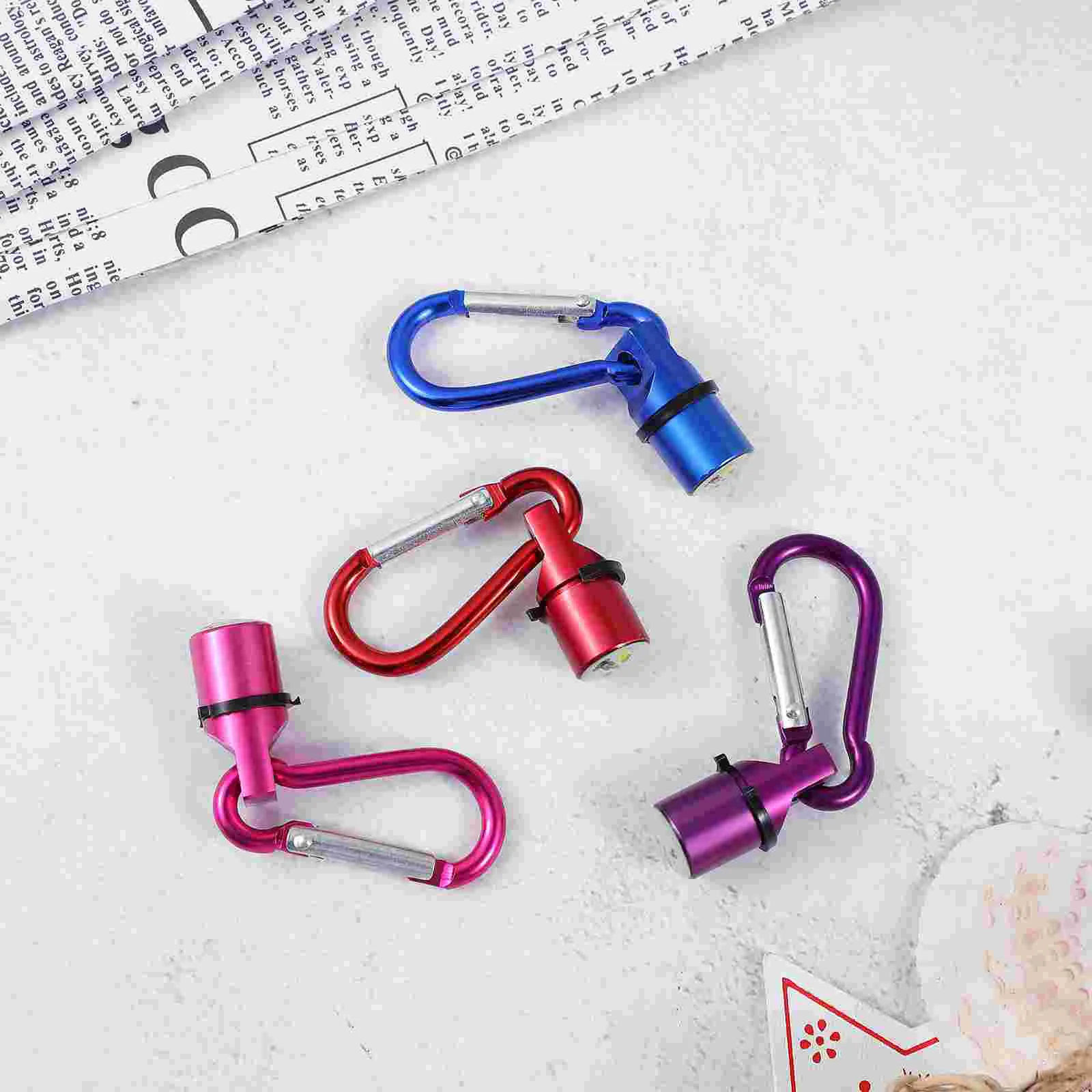 POPETPOP 4Pcs Portable Aluminum Pet Dog Cat Puppy LED Flashing Blinker Light Safety Collar Tag (Red+Blue+Purple+Pink)