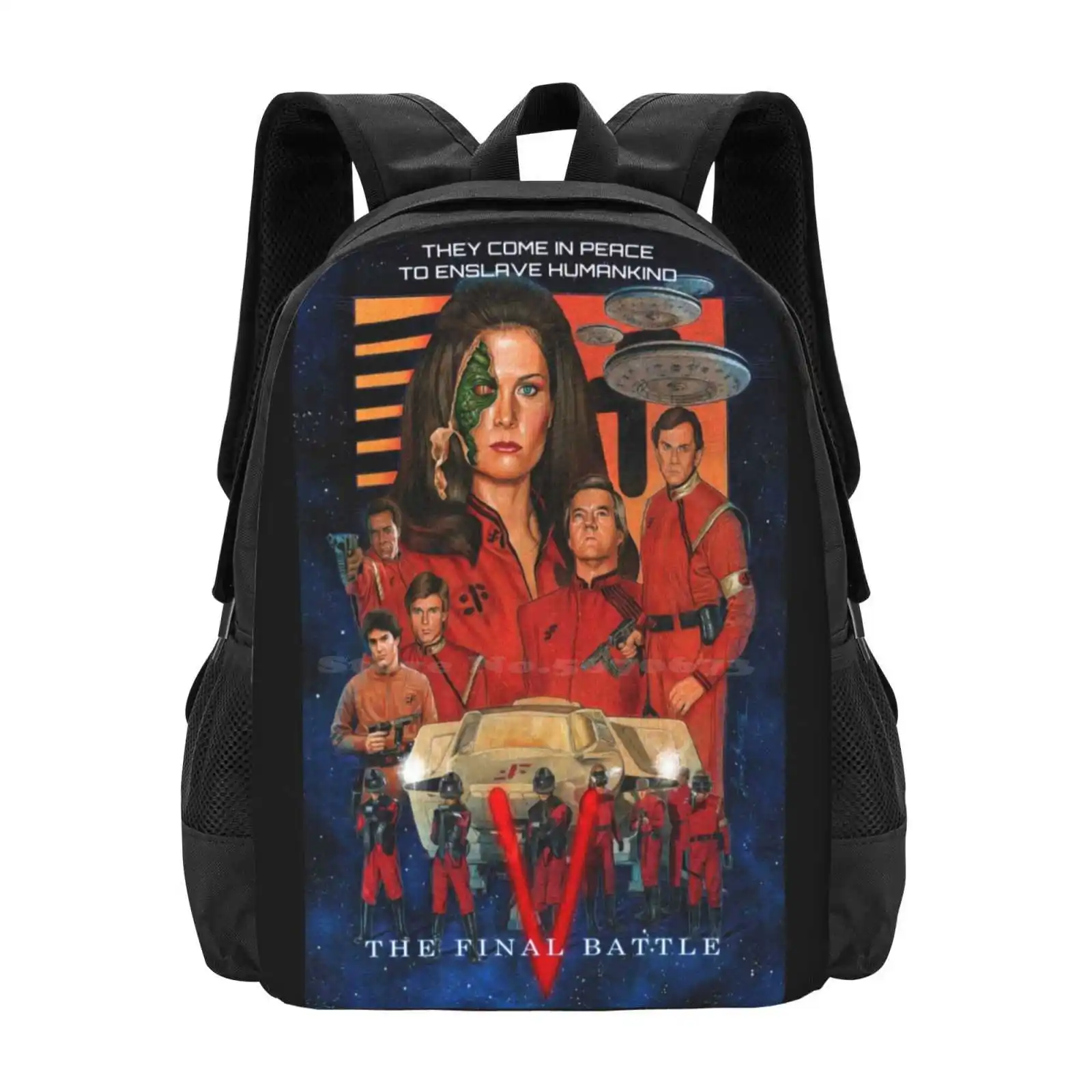 V Final Battle Tribute Hot Sale Schoolbag Backpack Fashion Bags V Visitors V The Final Battle V Tv Series Lizards Jane Diana