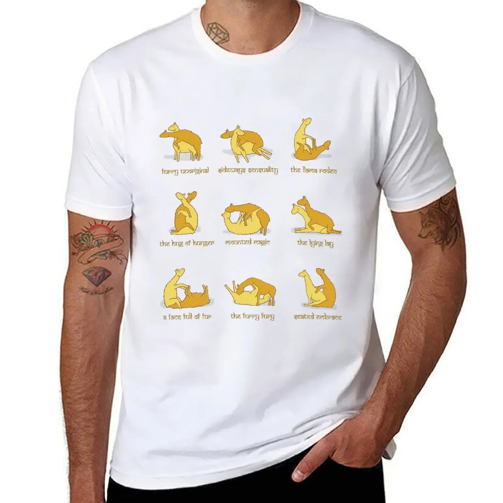 The Llama Sutra T-Shirt man t shirts cotton funny t shirts cotton T-Shirt