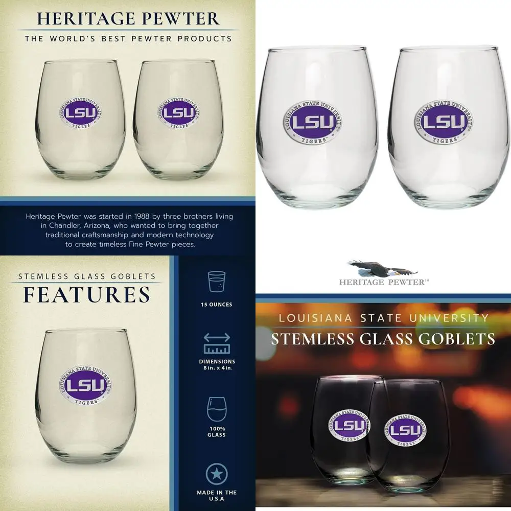 

Набор из 2-х штук | Бокалы на ножке 15 унций | Элегантные бокалы для вина из оловянного стекла