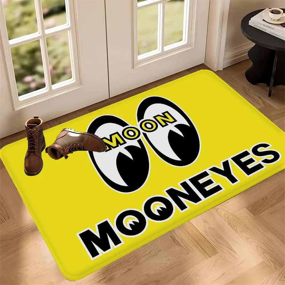 سجادة أرضية من Mooneyes بتصميم عتيق متعدد الاختيارات لغرفة المعيشة والمطبخ غير قابلة للانزلاق لديكور المنزل الحديث