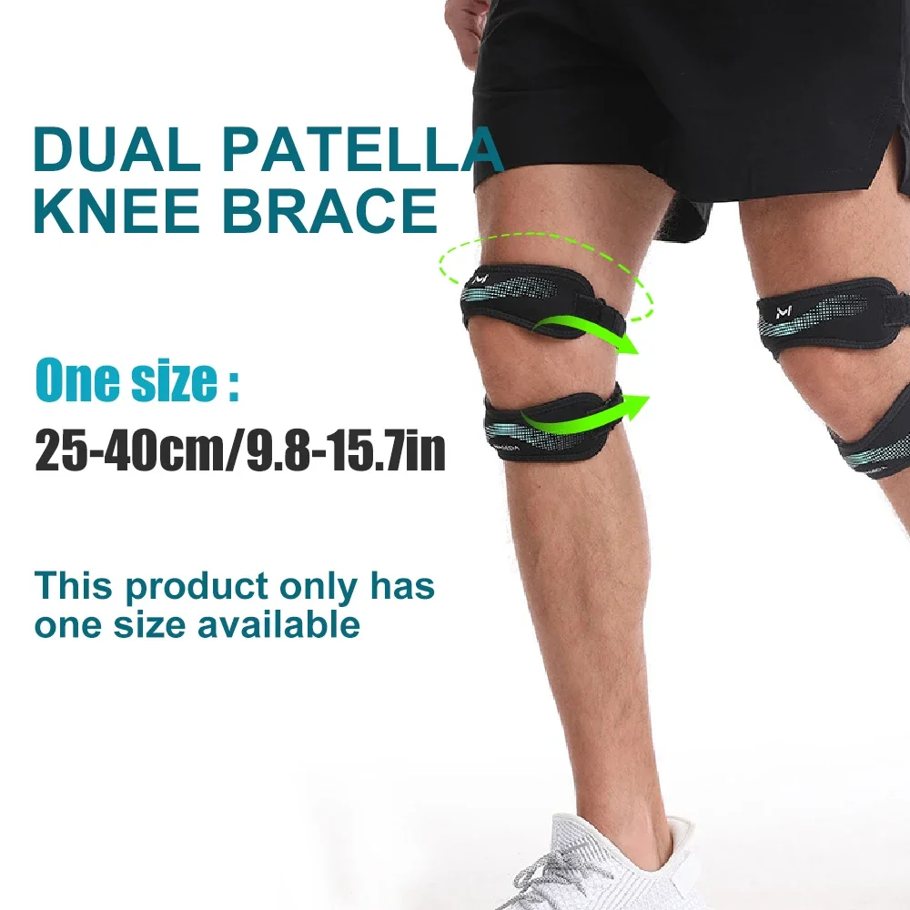 1/2PCS Patellar Tendon Support Strap, Adjustable Knee Brace for Running, Football, Hiking, Tennis, Arthritis, Injury Recover