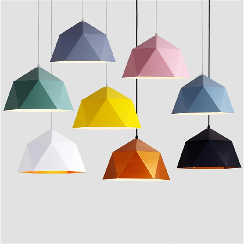 

Modern Led Pendant Lights Industrial Pendant Lamp Colorful Hanglamp Iron Hanging Lamp Loft Nordic Lamp for Dining Room Kitchen