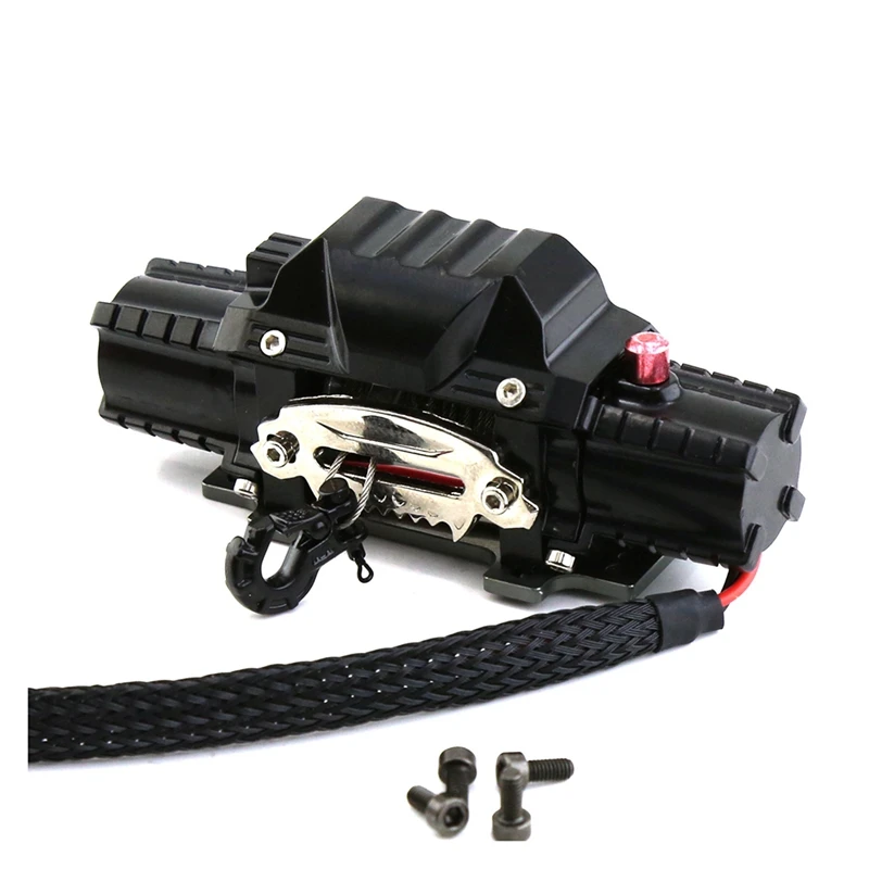 Metal Remote Control Winch Set RC Metal Automatic Dual Motor Analog Winch Controller Receiver