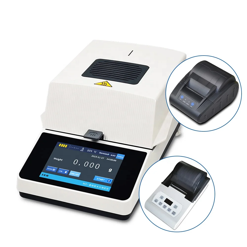 

Laboratory Equipment 110g*10mg High Accuracy Touch Screen Moisture Analyzer Moisture Content Analyzer