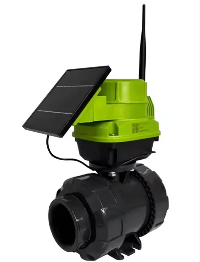 OEM Electric 2-Way DC9~30V Solar-Powered Motorized DN50 Ball Valve Solar Panel Battery Wireless Remote Control Smart High