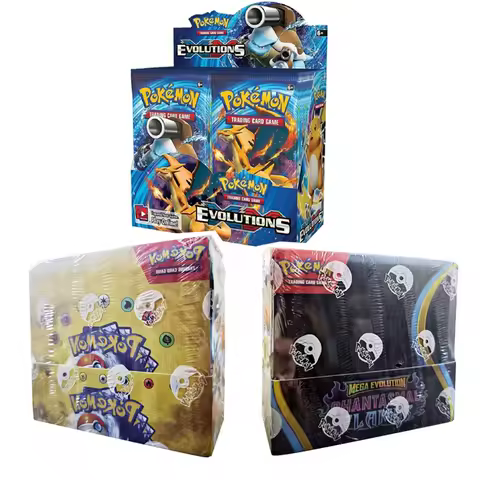 30th Anniversary Edition Newest 324Pcs Pokemon Cards MEGA Sun Moon EVOLUTION Pokemon Booster Box Collectible Tradiner Card Game