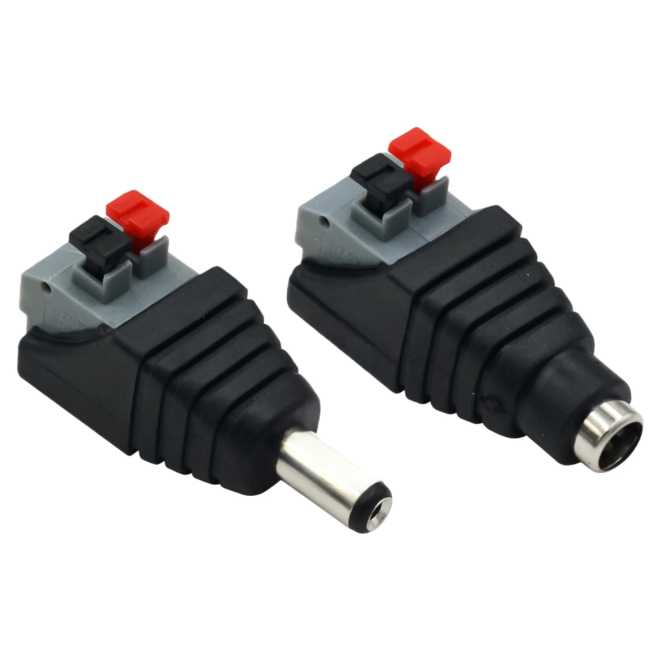 

Безпаяный пресс-разъем питания постоянного тока, штекер и гнездо, 12 В, видео наблюдения, соединительный терминал 5,5*2,1 мм