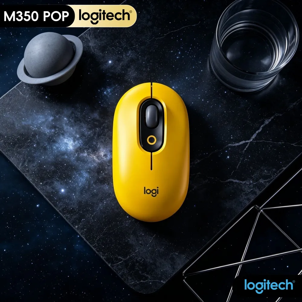 Logitech M350 POP Wireless Mouse Stable Link High Accuracy Tracking For Notebook PC Mac Office Home Travel Scenarios