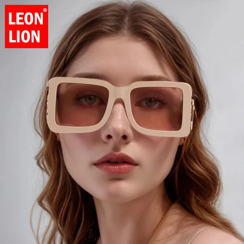 LeonLion Oversized Square Sunglasses Woman Fashion Big Frame Women Sun Glasses Vintage Brand Design Eyewear Gafas De Mujer