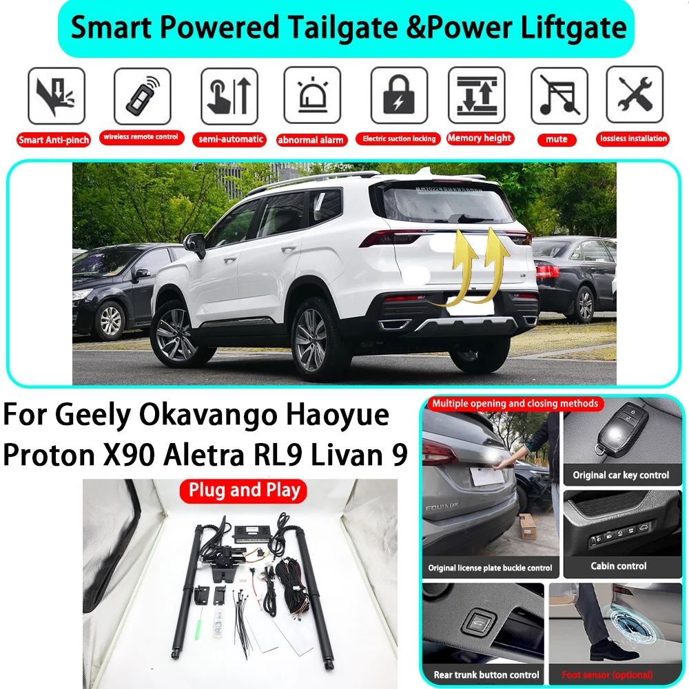 

﻿for Geely Okavango Haoyue Proton X90 Aletra RL9 Livan 9 OEM Smart Automatic Powered Tailgate Electric Power Tailgate Lift Kit