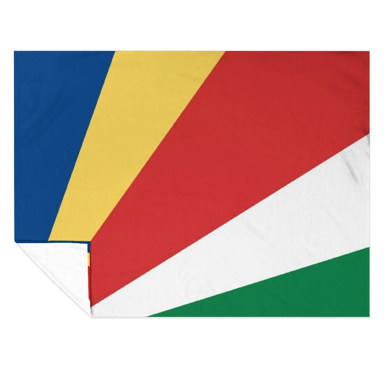 

Seychelles flag Throw Blanket Plaid on the sofa Bed Beach Winter beds Blankets