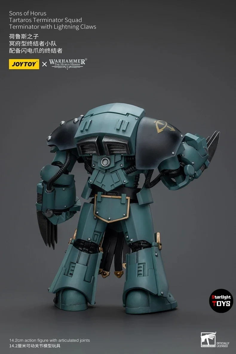 【entrega-en-24-horas】figura-de-accion-joytoy-1-18-40k-sons-of-horus-tartaros-terminator-squad-terminator-con-garras-de-rayo-juguetes
