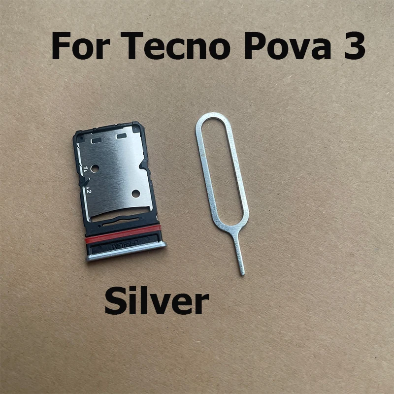 For Tecno Pova 3 SIM Card Tray Slot Holder Adapter Socket Repair Parts