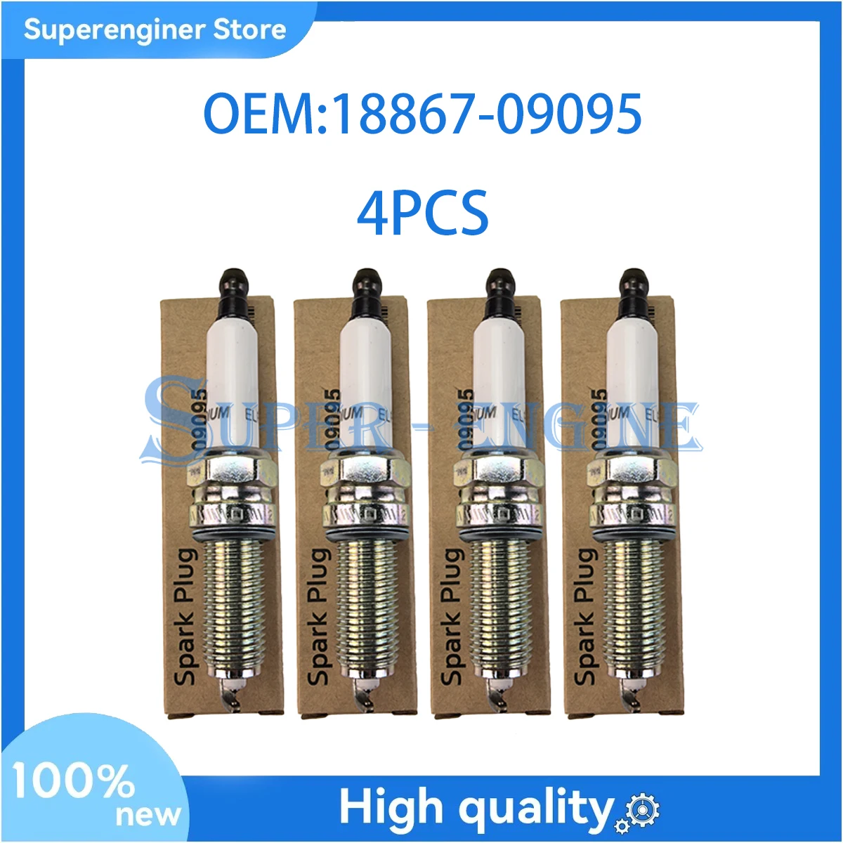 

4PCS 18867-09095 Spark Plug for Hyundai Kona Veloster Elantra Kia Seltos Forte Soul Car Auto Part 1886709095