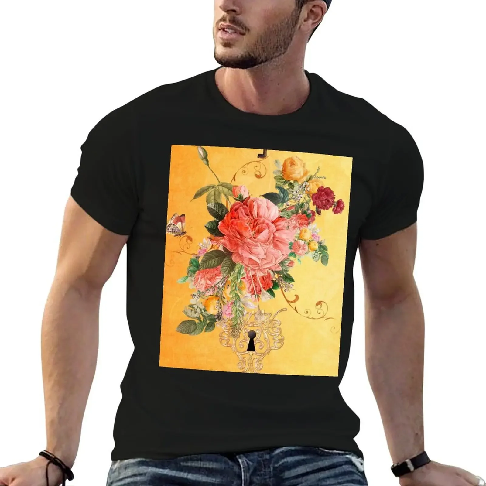 

Vintage Rose T-Shirt Blouse anime figures summer clothes mens graphic t-shirts big and tall