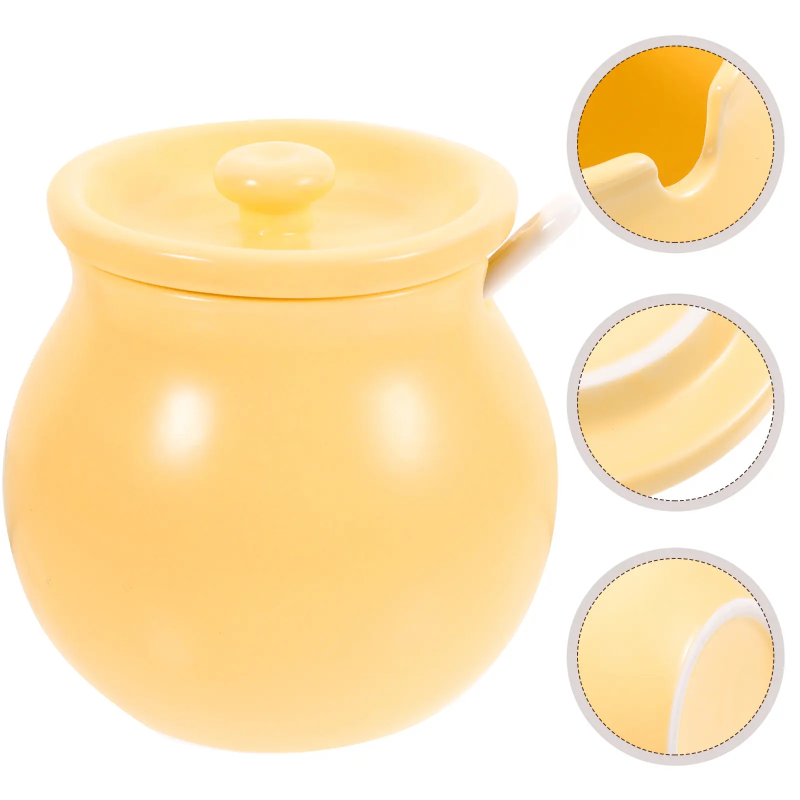 

Набор керамических контейнеров для приправ 400 мл: банка для свиного жира с крышкой и ложкой, компактная банка для специй для кухни, столовой, ресторана, дома