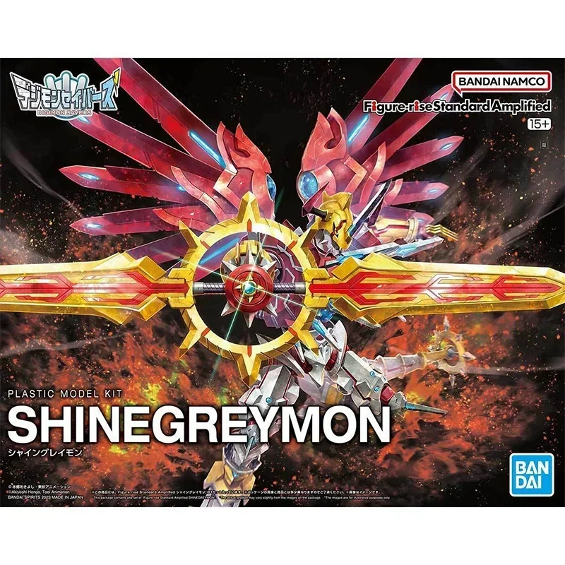 

Bandai Figure-rise Digimon Adventure Anime Figures Shinegreymon Action Figure Toys Collectible Model Gifts for Children