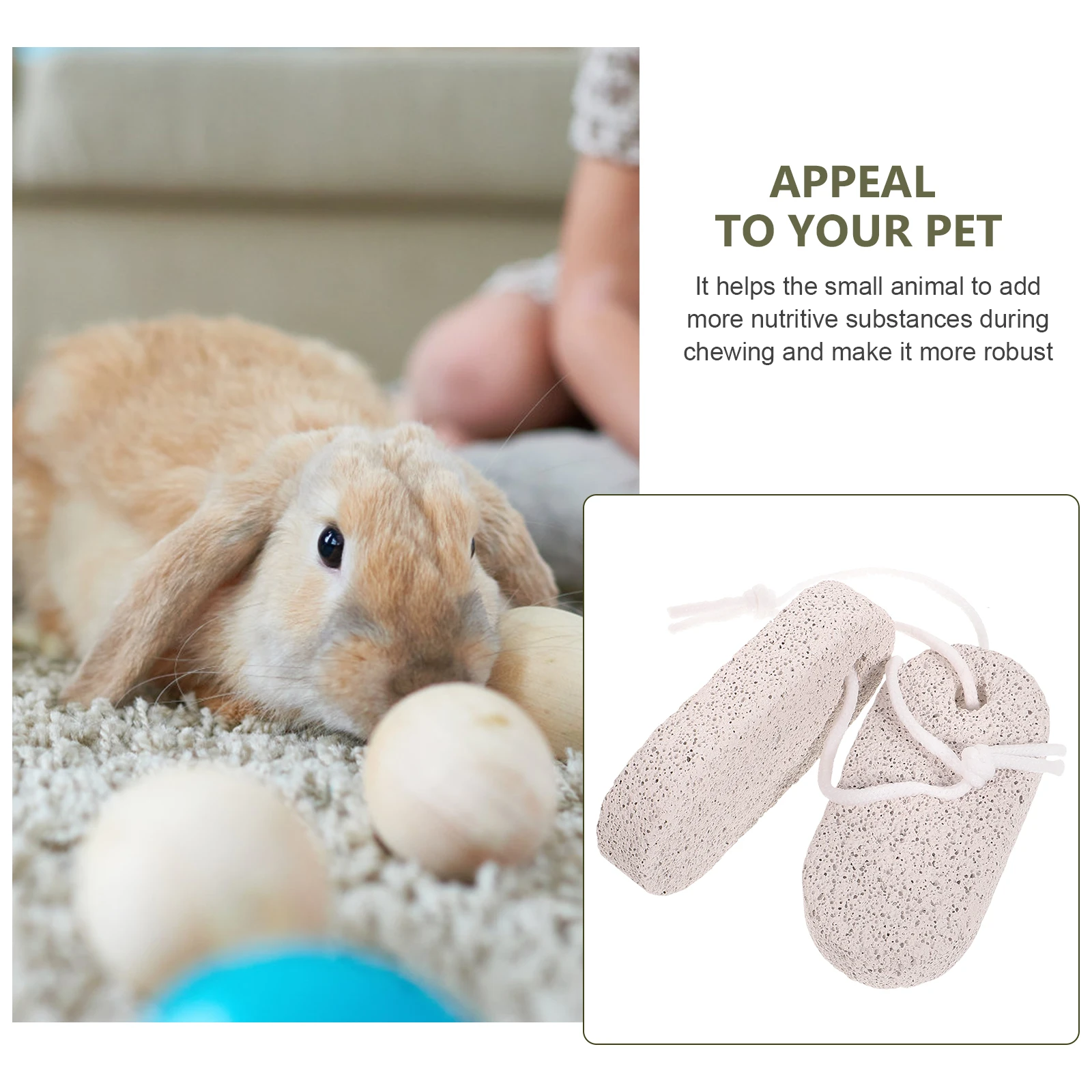 

12 Pcs Molar Set Mineral Stone Teeth Small Pet Chew Toys Hamster Bite Resistant