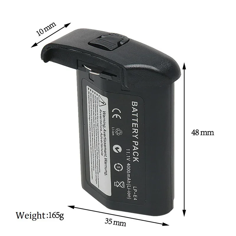 1Pcs 11.1V 2600mAh LP E4 LP-E4 LPE4 for Canon EOS 1D Mark III EOS-1D Mark IV EOS 1Ds Mark III 1D C  1D X